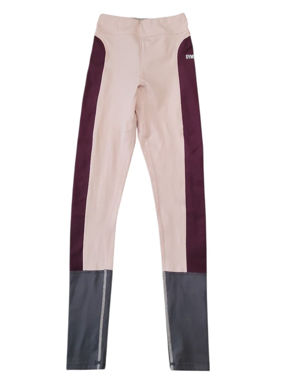 Gymshark Illusion Leggings High Waisted Colorblock Ruby Blush XS